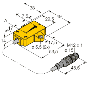 Cảm biến LI25P1-QR14-LU4X2-0,3-RS4/S97